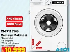 SEG CM 711 7 KG ÇAMAŞIR MAKİNESİ